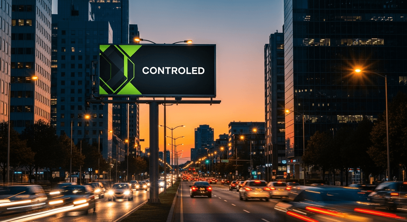 Painel OOH monitorado em tempo real pela Controled